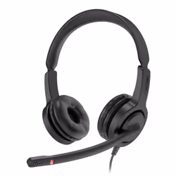 Axtel Voice UC28 duo NC, Casque, Arceau, Bureau/Centre d'appels, Noir, Binaural, Silence, Volume +, Volume +