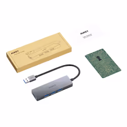 AUKEY CB-H36 hub & concentrateur USB 2.0 5000 Mbit/s Argent - Vue supplémentaire 5
