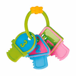 Le Hochet avec Teether combine les avantages d'un hochet et d'un anneau de dentition.