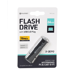 Platinet PMFU364 lecteur USB flash 64 Go USB Type-A 3.2 Gen 1 (3.1 Gen 1) Noir