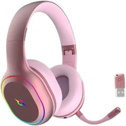 Aqirys Lyra Casque Avec fil &sans fil Arceau Jouer Micro-USB Bluetooth Rose