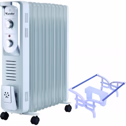 Radiateur à bain d'huile Condor - Puissance : 2500Watts - Elément de chauffage : 11 pcs - Thermostat réglable - Extinction au ...