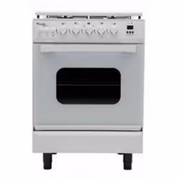 Cuisinière à gaz CONDOR - Nombre de Feux: 4 Feux - Largeur: 60 cm - Volume Four: 74 Litres - Pieds Réglable - Minuterie Numér ...