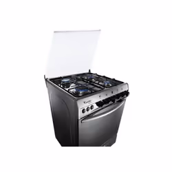 Cuisinière à gaz CONDOR - Nombre de Feux: 4 - Largeur: 60 cm - Volume Four: 74L - Lampe & tourne broche -Porte à Double vitra ...