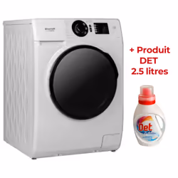 Lave linge Frontale Brandt BAM102QWL 10.5 Kg / Blanc + 15 LITRES LESSIVE