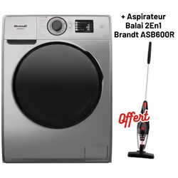 Lave Linge Frontale BRANDT BAM102QSL 10.5 Kg + 2 Lilas Gel