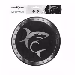 White Shark Minotaur Tapis de souris de jeu Noir, Gris, Blanc