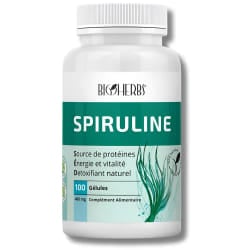 BIOHERBS Spiruline 400 MG, BOITE 100 gélules