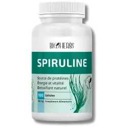 BIOHERBS Spiruline 400 MG, BOITE 100 gélules