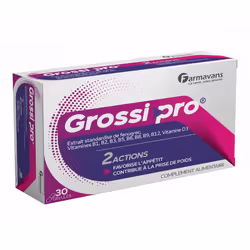 GROSSIPRO est un complément alimentaire qui favorise l’appétit et contribue à la prise de poids.