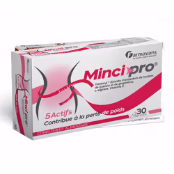 MINCIPRO est un complément alimentaire à base de Trimincyl ®, un mélange de trois extraits standardisés de de houblon, de gua ...