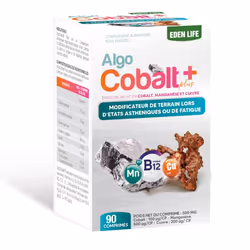 EDEN LIFE AlgoCobalt Plus recommandé pour les problèmes veineux, les troubles digestifs, le hoquet, l’aérophagie.