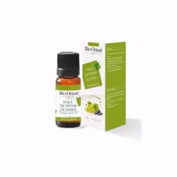 BIO ORIENT Huile de pépin de raisin 10ML C’est une huile anti-oxydante qui prévient le vieillissement cutané Emolliente qui n ...