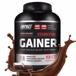 IMPACT Proteine Gainer Chocolate 1Kg  est une préparation complète et ultra-équilibrée fabriquée à partir d’ingrédients stric ...