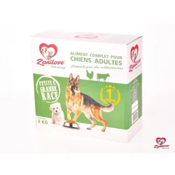 Croquettes ZANILOVE Pour chien Adulte 2Kg