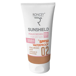 Roncey Ecran Sunshield Waterproof Peau Sèche SPF50+ Teinte 02 50ml