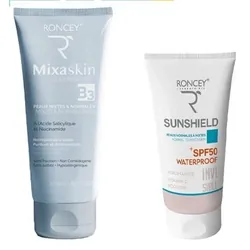 Roncey Pack Mixaskin Gel Nettoyant + Sunshield Waterproof Peau Mixte Spf50+ Invisible Pnm