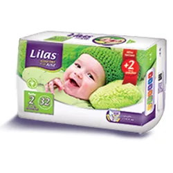 Lilas Couche BB 3-5 Kg Confort max actif pharmacie 32 pièces
