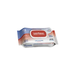 SEPTANIL LINGETTES DESINFECTANTES SOLUTION HYDROALCOOLIQUE 70% ALCOOL 72 LINGETTES