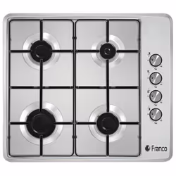 Plaque de cuisson 60 cm - 4 feux à gaz: Brûleur rapide / 2x Brûleurs semi-rapides / Petit brûleur - Commandes latérales - All ...