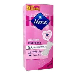 Nana Protège-Slips Long Douceur Extrême 18 Unités