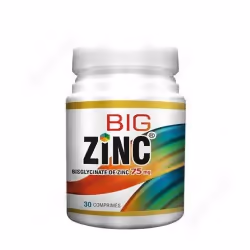 Big ZINC est un complément alimentaire à base de bisglycinate de Zinc dosé à 75 mg développé par les laboratoires MédiS, le p ...