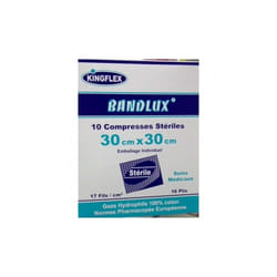 Bandlux 10 Compresses Stérile 30*30