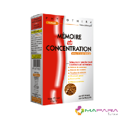 PHYTOTHERA MEMOIRE & CONCENTRATION 30 GELLULES