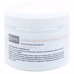 CRÈME EXFOLIANTE DÉSINCRUSTANTE AUX ALEO VERA, CAMOMILLE ET CALENDULA.
POUR PEAUX SENSIBLES.