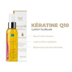 xen keratin q10 lotion réparatrice bain de huile 60gr