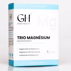 Good Health Trio Magnésium combine trois formes de magnésium pour une absorption optimale.