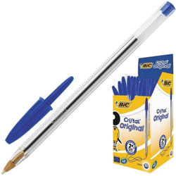 Boite De 20 Stylos À Bille BIC Cristal - Bleu