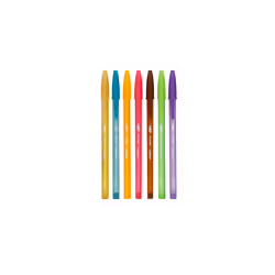 7x Stylos à bille BIC Cristal Fashion Shimmers - Encre de qualité, séchage rapide et écriture douce - Barils aux couleurs viv ...