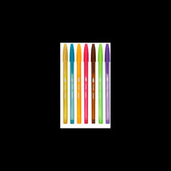 7x Stylos à bille BIC Cristal Fashion Shimmers Assorties
