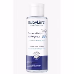 BabyLin’S eau micellaire nettoyante nettoie en douceur le visage, le corps et le siège du bébé.