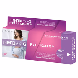 Herbex G Folique est particulièrement adapté pour une supplémentation ciblée en acide folique en toute sécurité dés le désir ...