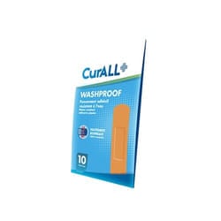 CURALL WASHPROOF STRIPS - PANSEMENT ADHÉSIF RÉSISTANT À L'EAU 10 PIECES 19X72MM
