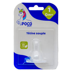 Tétine en silicone souple - Poco Baby - 0 mois+