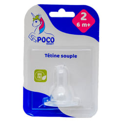 Tétine souple en silicone - Poco Baby - 6 mois+