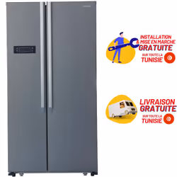 Réfrigérateur Telefunken Side By Side 562L NoFrost (FRIG-TLF2-66N) - Inox