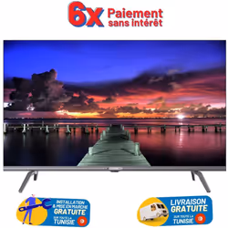 Téléviseur LED HD 32" Smart TV - Wifi - Bluetooth 5.0 - système Android 11 - Ecran sans bordures - Taux de rafraîchissement ...