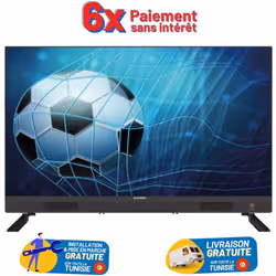 Tv Telefunken 32" HD - Résolution 1366 x 768px - Luminosité (cd/m2) : 200 nits - Taux de rafraîchissement : 60 Hz - Récepteur ...