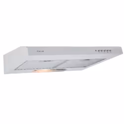 Hotte casquette FOCUS - Largeur: 90 cm - 3 vitesses - Boutons - Classe énergétique: A - Débit d'air: 480 m3/h - Eclairage : 2 ...