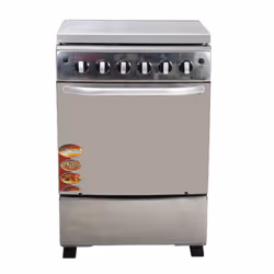 Cuisinière Biolux - Nombre de feux: 4 Feux - Largeur : 60 cm - avec Tourne Broche - Grilles et chapeaux en Fonte - Facile à n ...