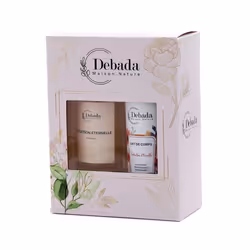 Un cadeau original à prix raisonnable : coffret à base naturelle comprenant un parfum (100 ml) et un lait de corps (170 ml) r ...