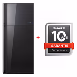 Réfrigérateur No Frost Inverter Sharp SJ-GV58A-SL - Congélateur en haut - Volume Brut: 530 Litres - Classe énergétique 1 - Te ...
