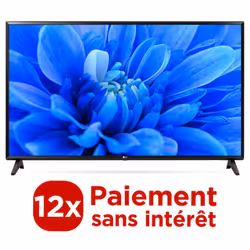 Téléviseur LG 43" Full HD - Résolution: 1920 x 1080 pixels - 2x Haut parleurs 10W - Mode son intelligent - Connectivité: Wi-F ...