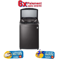 Machine à laver LG 14 Kg T1466NEHG2 Smart Inverter / Noir