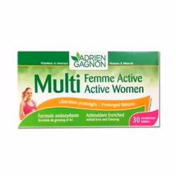 La formule Multi Femme Active renferme les vitamines et minéraux essentiels au bon fonctionnement du corps et au maintien d’u ...