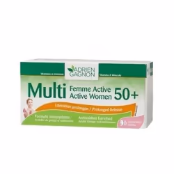 Formulation conçue spécialement pour un mode de vie actif chez la femme de 50 ans et plus. Multivitamines et minéraux pour ai ...